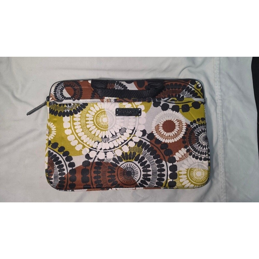 Vera Bradley Tablet Case Cocoa Moss Neoprene 13049-143 Zip Top Close Notebook